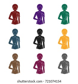 Maid.Professions single icon in black style vector symbol stock illustration web.