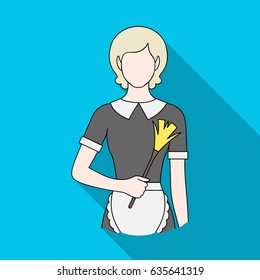 Maid.Professions single icon in flat style vector symbol stock illustration web.