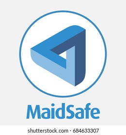 MaidSafe (MAID) decentralized blockchain crypto currency. Maid coin network vector logo and icon.