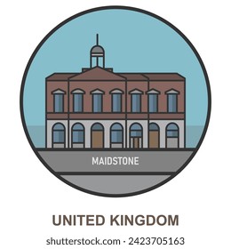 Maidstone. Cities and towns in United Kingdom. Flat landmark