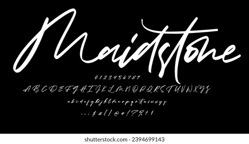 Maidstone Handwritten Script font Best Alphabet Alphabet Brush Script Logotype Font lettering handwritten