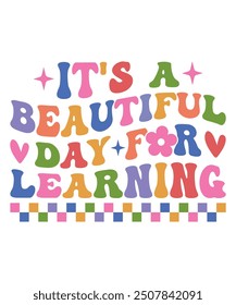 MAIHUN Women Teacher Life Shirt Teacher Gift Short Sleeve Shirts Its a Beautiful Day for Learning T-Shirt