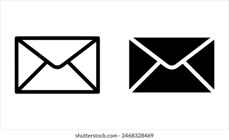 Conjunto de iconos MaiI. Vector de iconos de correo aislado sobre fondo blanco