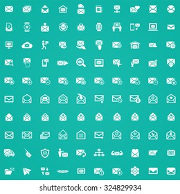 mail 100 icons universal set for web and mobile
