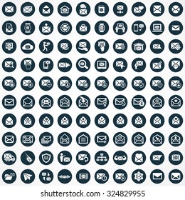 mail 100 icons universal set for web and mobile
