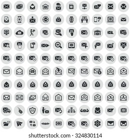 mail 100 icons universal set for web and mobile