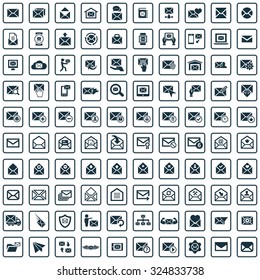 mail 100 icons universal set for web and mobile
