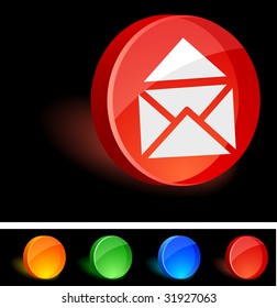 Icono de correo 3d. Ilustración vectorial.