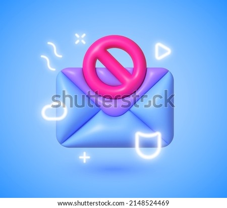 Mail 3d Neon, great design for any purposes. 3d mail 3d for web page design. 3d render realistic vector icon. Business vector icon