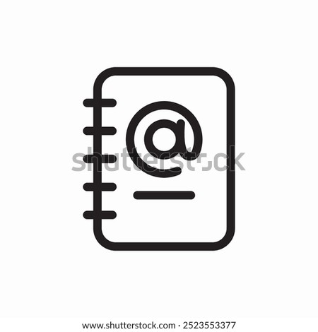 mail address book icon sign vector