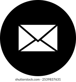 Mail Address, Post Button. Vector Icon