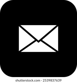 Mail Address, Post Button. Vector Icon