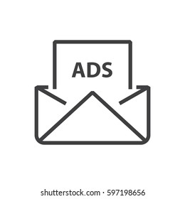 mail Advertisement Line icon