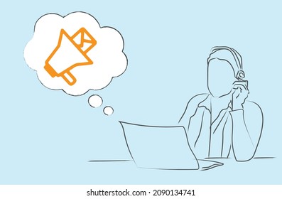 icono del asesor de correo chat show client service girl