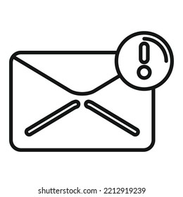 Mail alert icon outline vector. Call contact. Email info