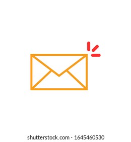 Mail alert logo template vector icon design