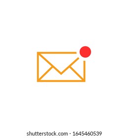 Mail alert logo template vector icon design