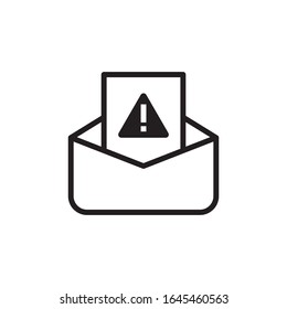 Mail alert logo template vector icon design