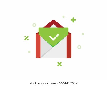 Mail App Icon, Envelope Design Illustration, Editable Iconography