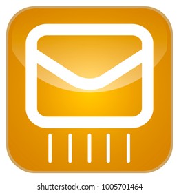 Mail app icon for smartphones, Vector illustration