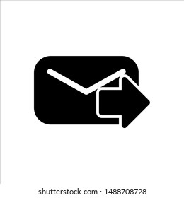 Mail and arrow icon with trendy flat line style icon for web, logo, app, UI design. isolated on white background. vector illustration eps 10