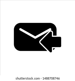 Mail and arrow icon with trendy flat line style icon for web, logo, app, UI design. isolated on white background. vector illustration eps 10