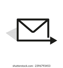 Mail arrow icon. Vector illustration. EPS 10.