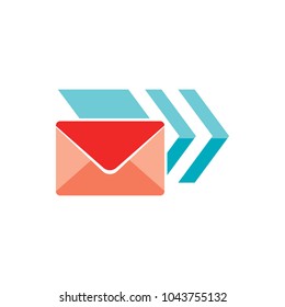 Mail Arrow Logo Icon Design