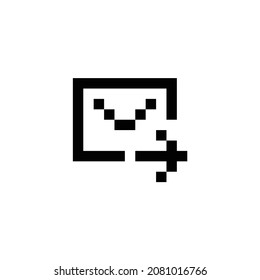 mail arrow right pixel perfect icon design. Flat style design isolated on white background. Vector illustration