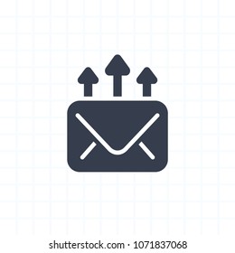 Mail & Up Arrows - Segment Icons. A professional, pixel-aligned icon.