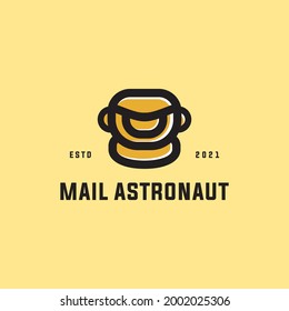 Mail Astronaut logo design inspiration. With flat and Modern style