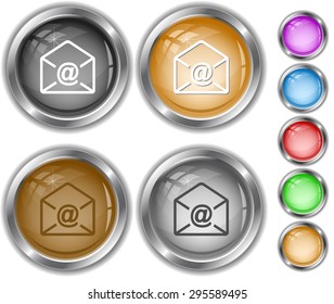 mail at-sign. Internet buttons.