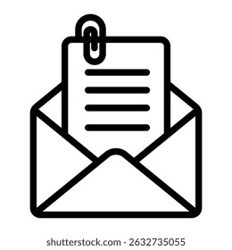 Mail Attachment Icon Element For Design
