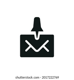 Mail Attachment icon. Mail Attachment icon vector illustration
