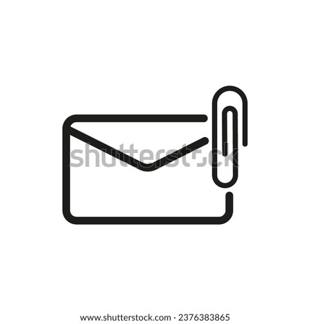 Mail Attachment icon. Vector illustration. EPS 10.