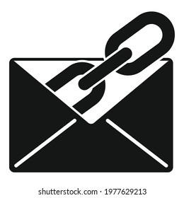 Mail backlink strategy icon. Simple illustration of mail backlink strategy vector icon for web design isolated on white background