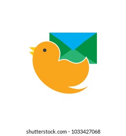 Mail Bird Logo Icon Design