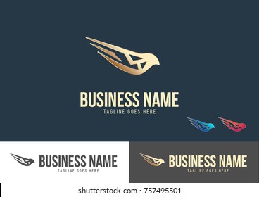 Mail Bird Logo Template Design Vector