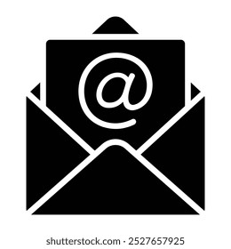 mail black icon. vector illustration.