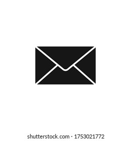Mail black isolated icon. Vector illustration for web design