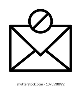 mail block line icon