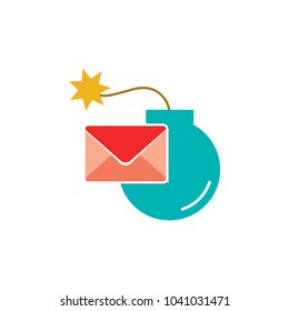Mail Bomb Logo Icon Design