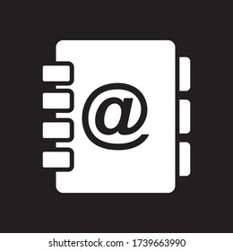 mail book icon , address phone icon