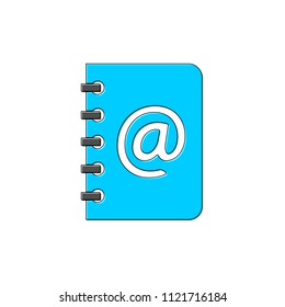 Mail book icon, outline design template, vector illustration
