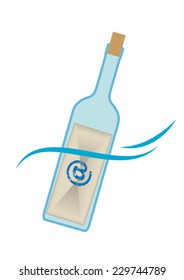 mail in a bottle at sea