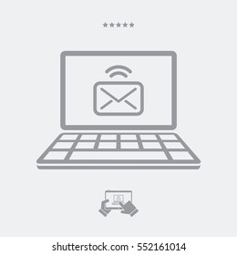 Mail box application - Vector flat icon