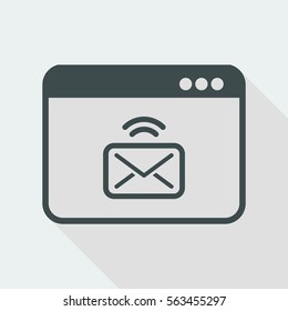 Mail box application - Vector flat icon