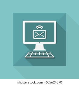 Mail box application - Vector flat icon