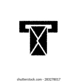 Mail box - black vector icon