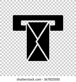 Mail box  - black vector icon